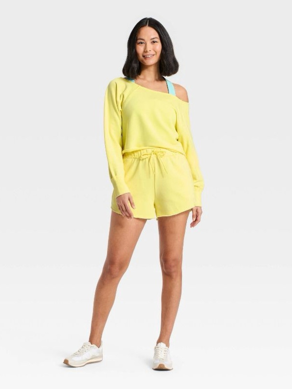 JoyLab Cropped Sweatshirt Yellow Size Large